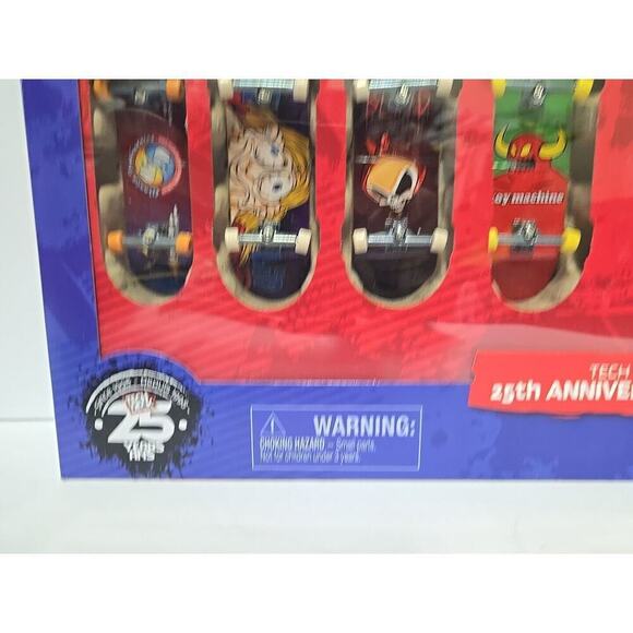 TECH DECK 25th Anniversary Pack 8 Fingerboards Silver Dude 96mm Limited NEW - Picture 7 of 16